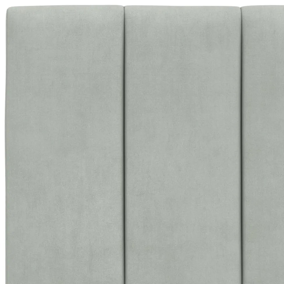 Estrutura de cama sem colchão 90x200 cm veludo cinzento-claro