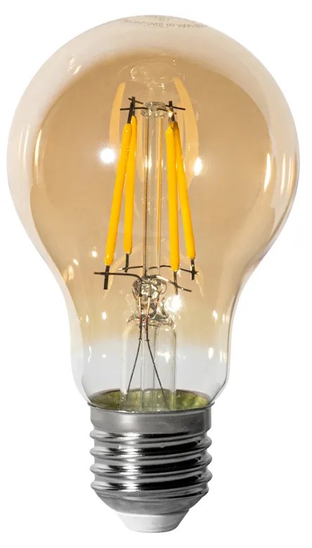 Conjunto de 5 E27 dimbare LED lamp A60 goud 5W 500 lm 2700K