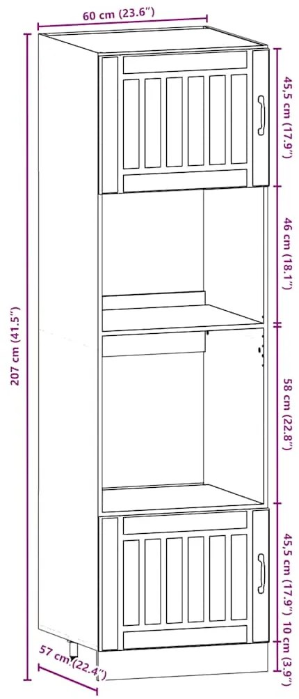7 peças armário de cozinha conjunto Kalmar branco