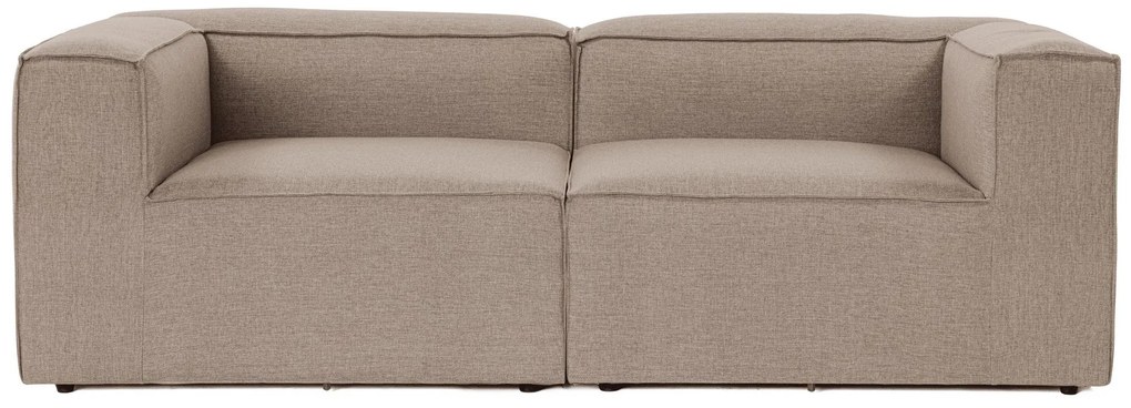 Sofá de 2 Lugares Fora – Castanho – 214x66x105 cm