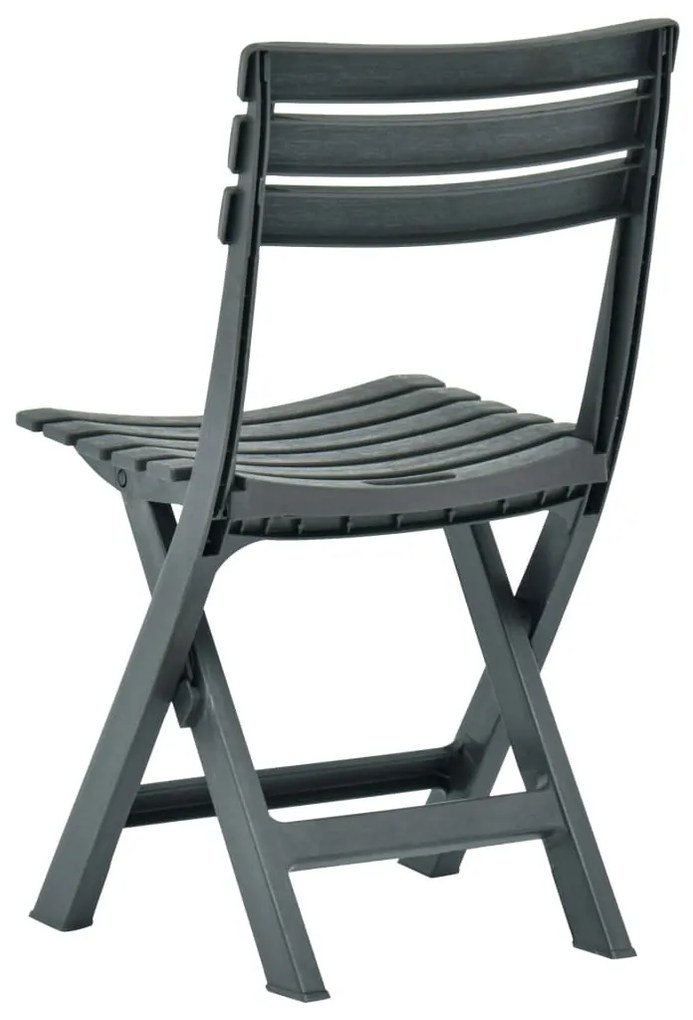 Cadeiras de jardim dobráveis 2 pcs plástico verde