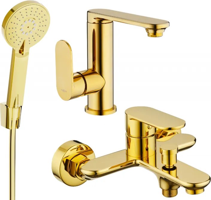 Mexen Milo R40 conjunto de banho, dourado - 713053R40-50