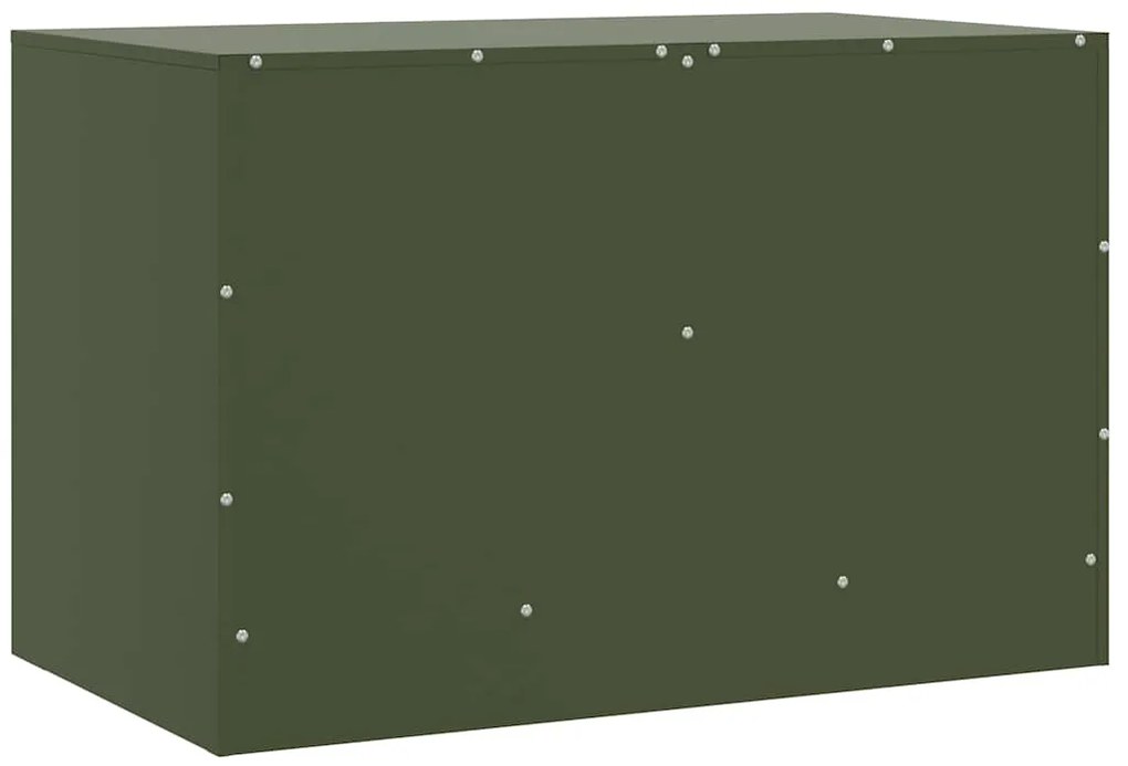 Móveis de TV 2 pcs 67x39x44 cm aço verde azeitona