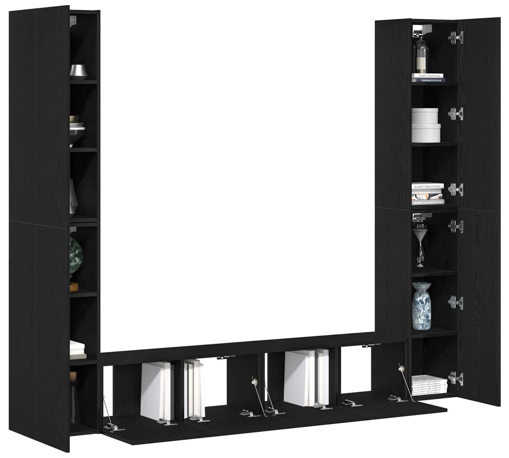 Conjunto de 6 Peças de Gabinete para Televisão vidaXL Montado na Pared