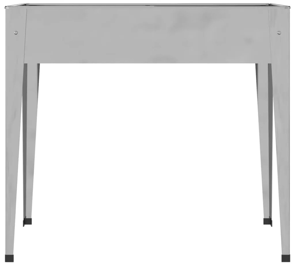 Vasos/floreiras de jardim 2 pcs aço galvanizado