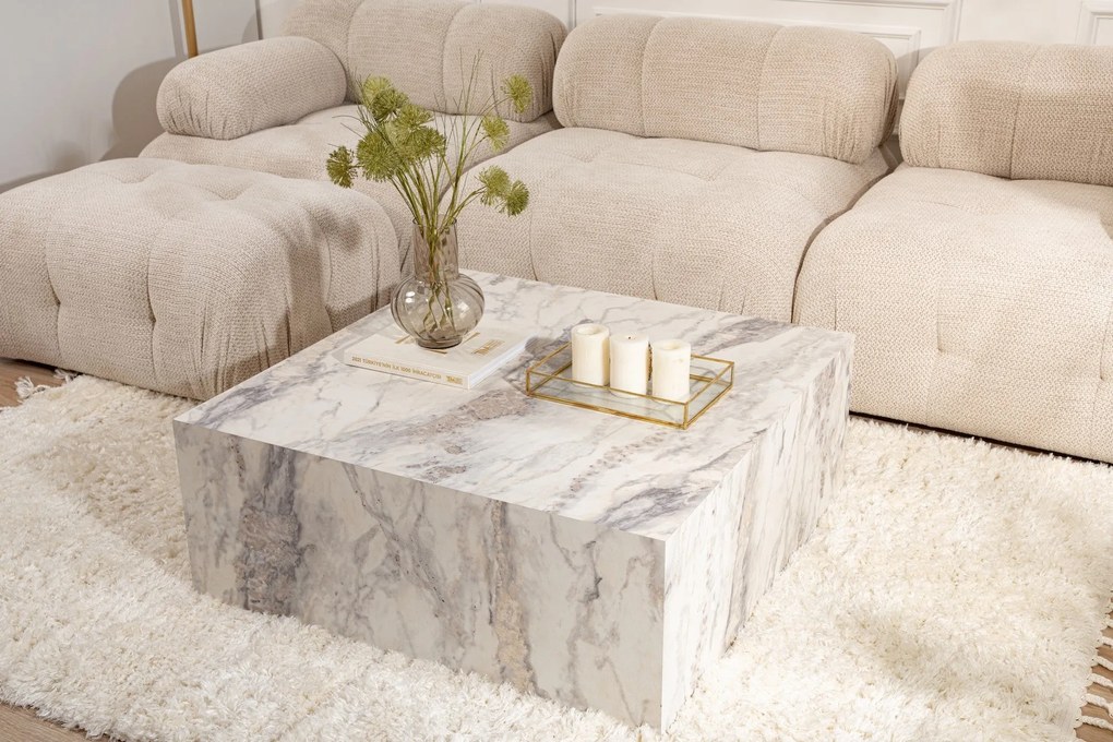 Mesa de Centro Prizma – Mármore Freesia – 90x35x90 cm
