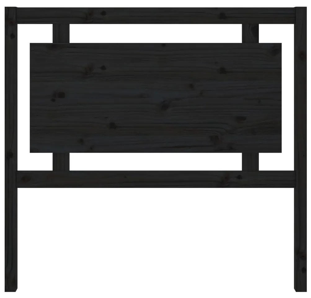 Cabeceira de cama 105,5x4x100 cm pinho maciço preto