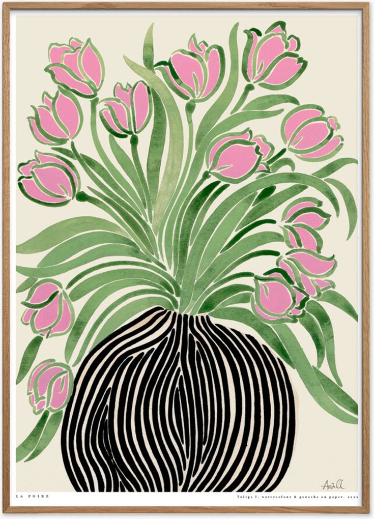 Impressão digital emoldurada Tulips 1