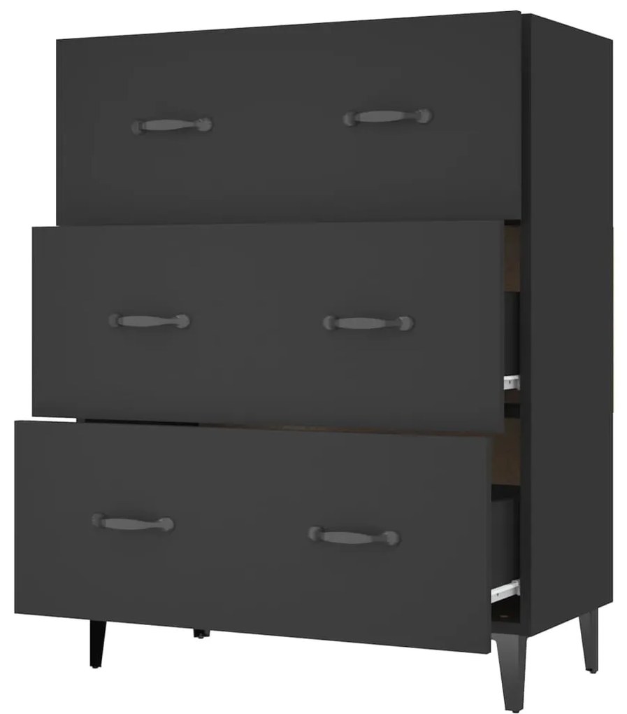 Aparador 69,5x34x90 cm derivados de madeira preto