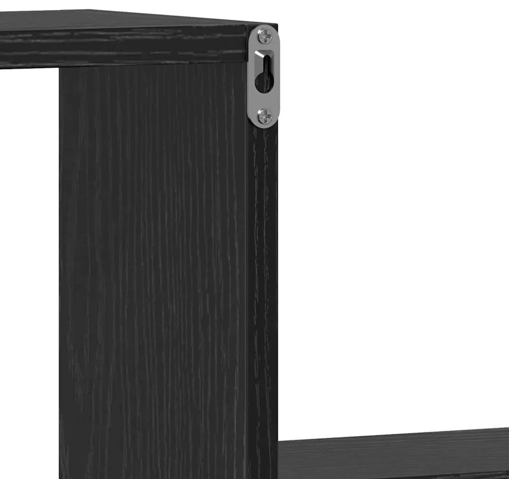 Prateleira de Parede vidaXL 2 pcs Carvalho Preto 100x15x70 cm Madeira