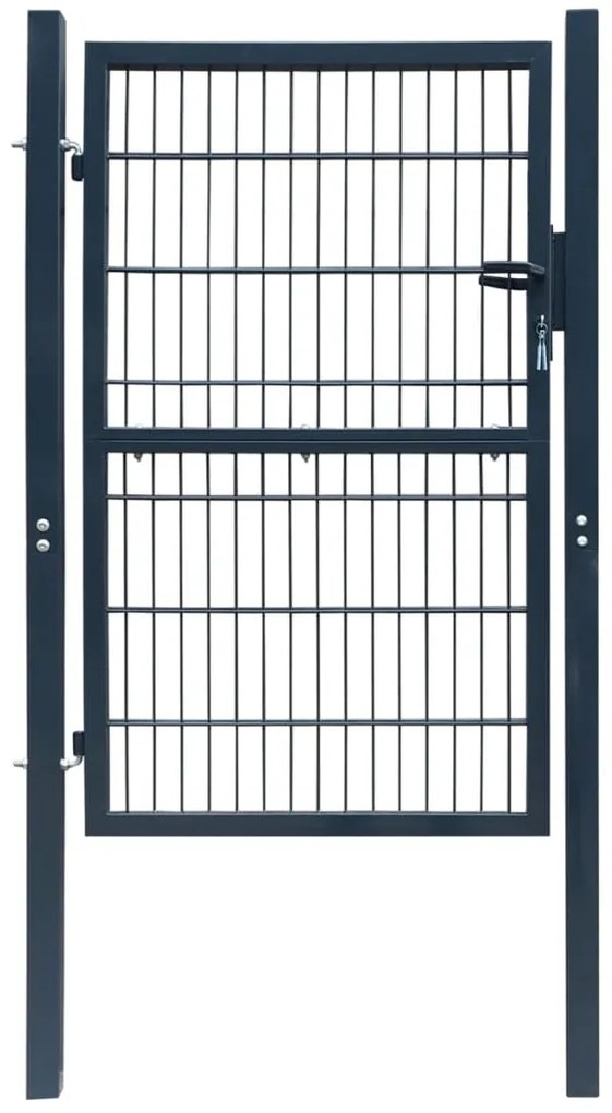 vidaXL Portão de cerca 106x248 cm aço antracite