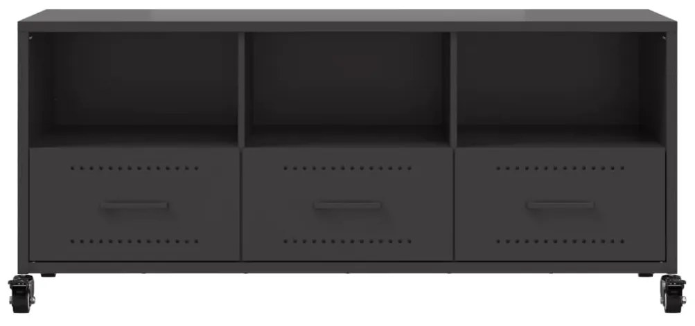 Móvel de TV 100,5x39x43,5 cm aço preto
