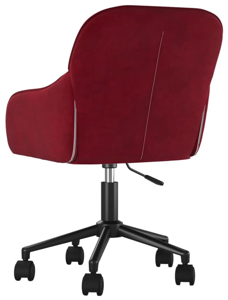 Cadeiras de jantar giratórias 2 pcs veludo vermelho tinto
