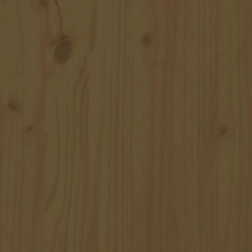 Vaso/floreira 77x25x66 cm madeira pinho maciça castanho-mel