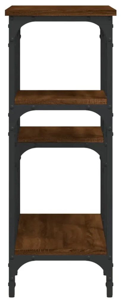 Mesa consola 80x29x75 cm derivados madeira carvalho castanho