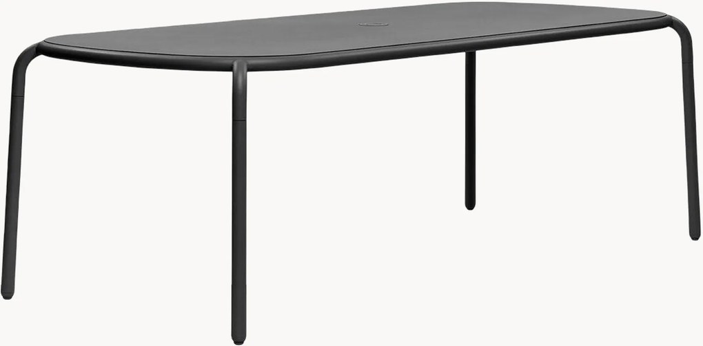 Mesa de jardim oval com orifício para guarda-sol Toní, vários tamanhos