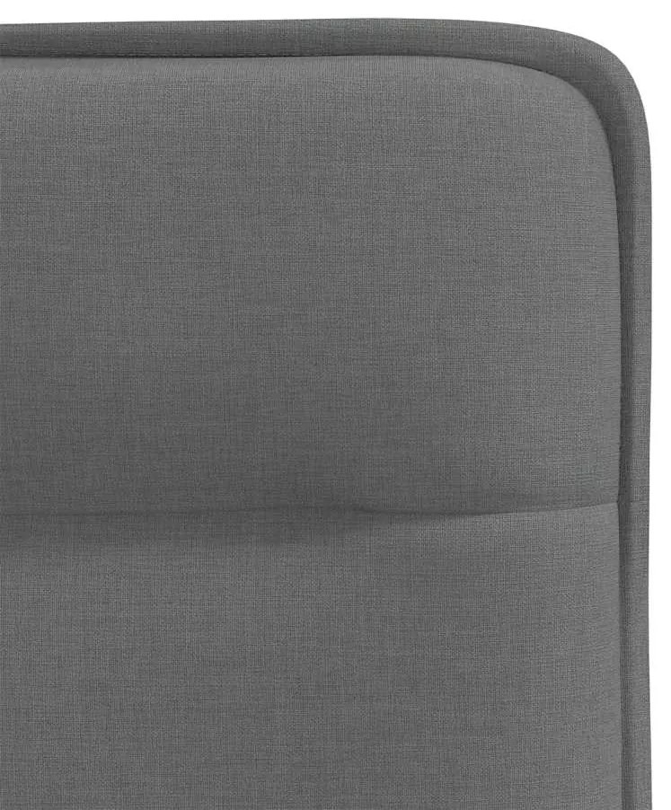 Cadeiras de jantar 4 pcs tecido cinzento-escuro