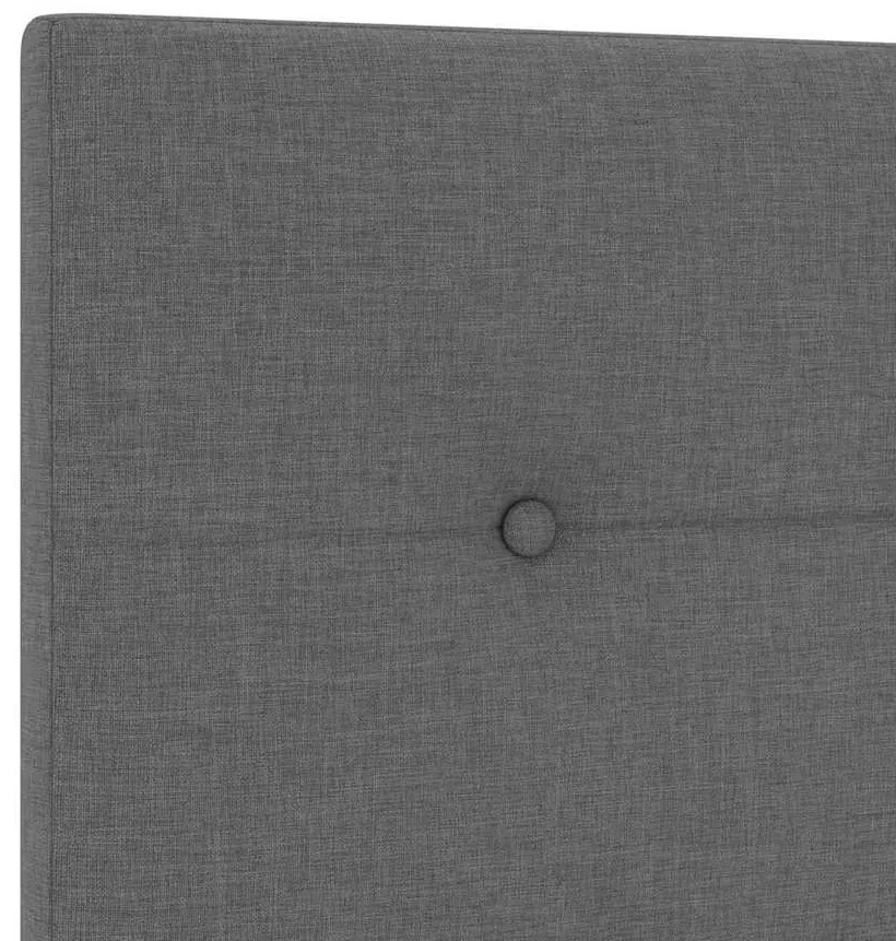 Cama vidaXL Cinza Escuro 140x200 cm Tecido