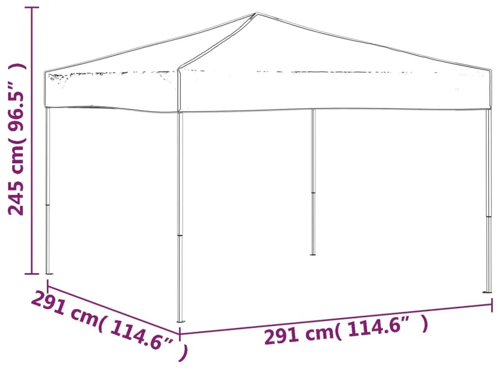Tenda para festas dobrável 3x3 m creme