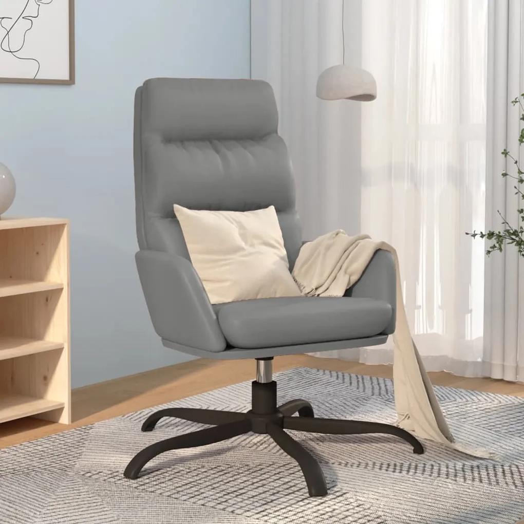 Cadeira de descanso couro artificial cinzento