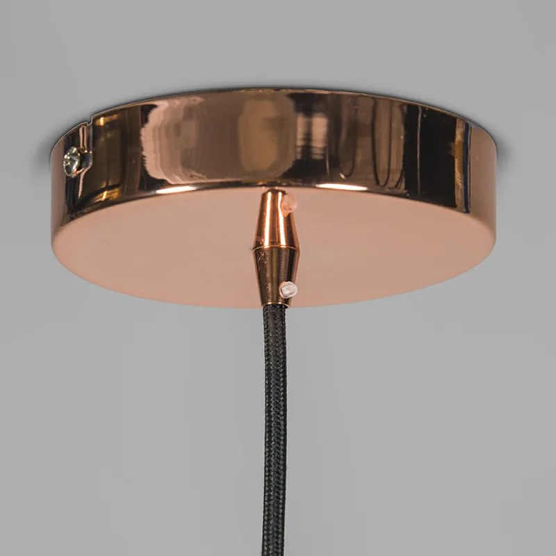 Candeeiro de suspensão Art Déco cobre com vidro transparente 30 cm - Ball 30 Design,Moderno
