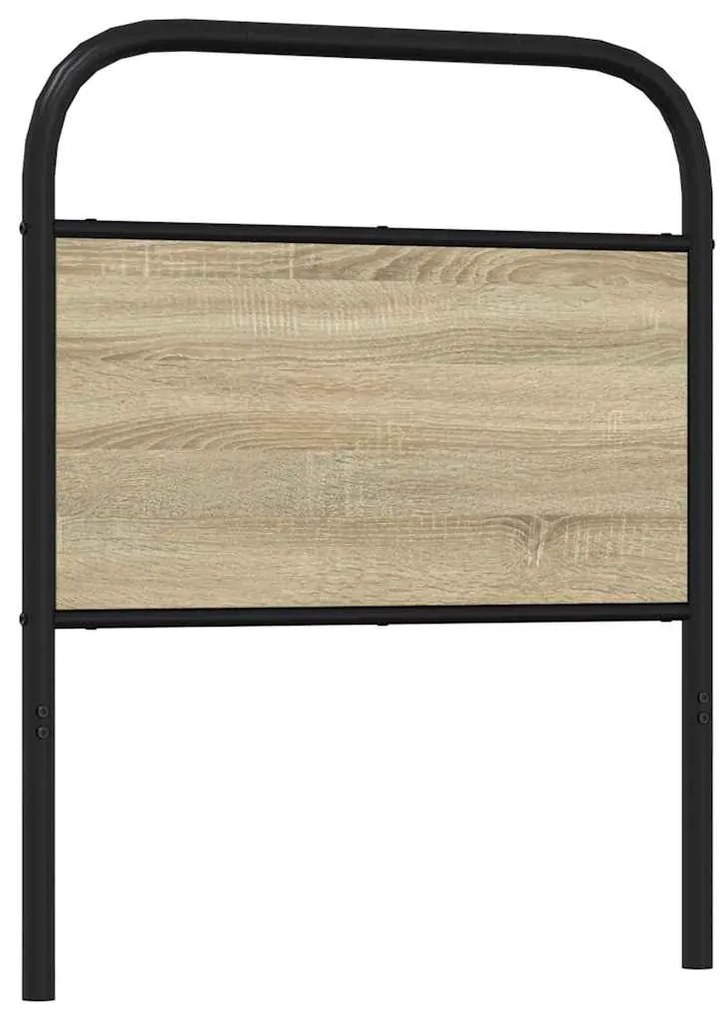 Cabeceira de cama 80 cm derivados madeira/aço carvalho sonoma