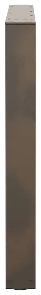 Pés para mesa de jantar em formato de V, 2 peças, aço natural, 90x(72-
