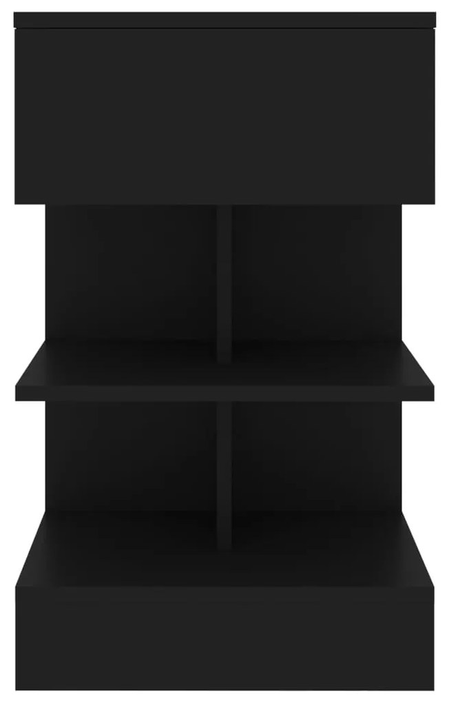 Mesa de cabeceira 40x35x65 cm derivados de madeira preto