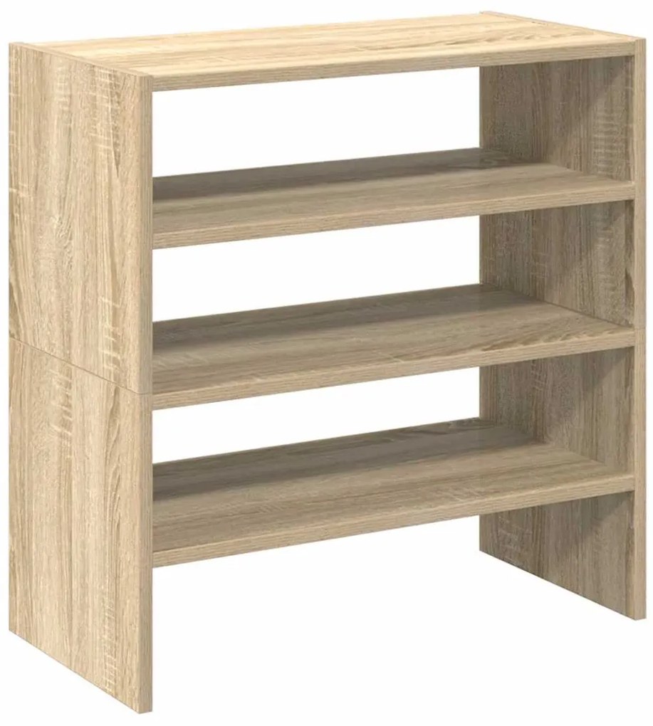 Sapateiras 2 pcs empilháveis 60x30x30,5 cm carvalho sonoma
