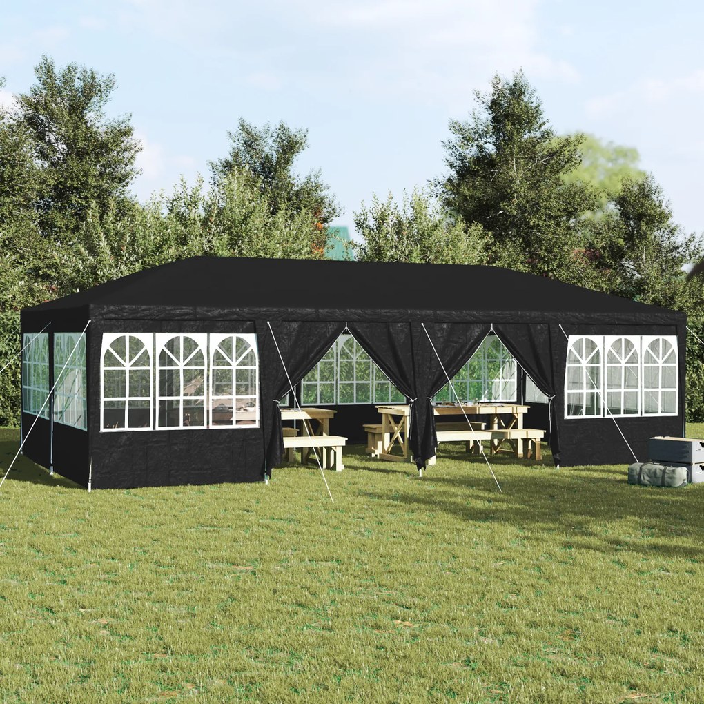 vidaXL Tenda de Festa com 12 Laterais Antracite 8x4 m PE