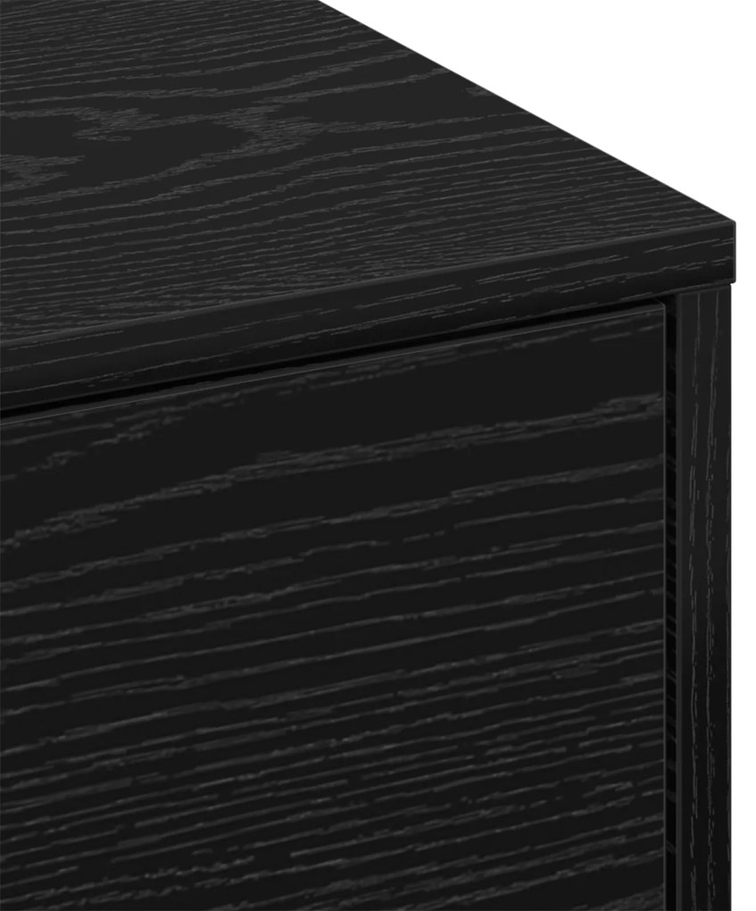 Mesa de Centro Carvalho preto Madeira de engenharia 90 x 90 x 28 cm