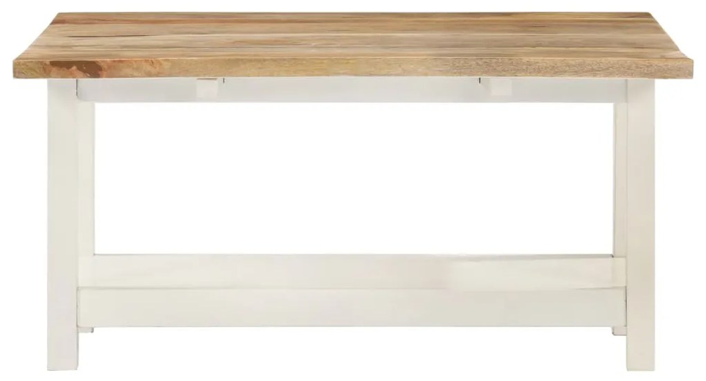 Mesa centro extensível 90x(45-90)x45 cm mangueira maciça branco