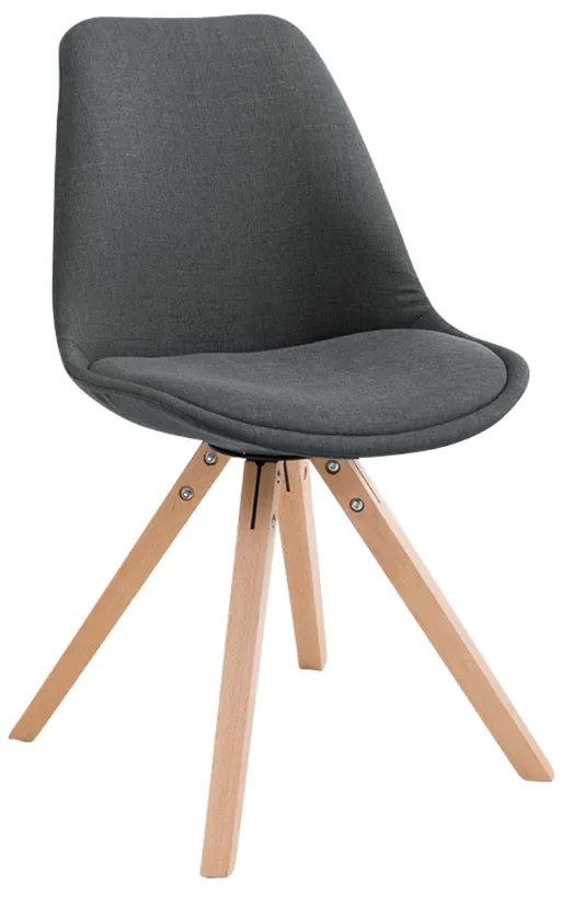 Cadeira cozinha e jantar Toulouse em tecido Square 48 x 84 x 56 cm Cinzento escuro