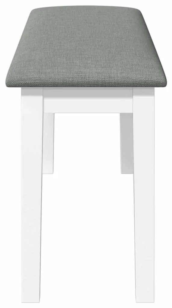 Banco 110 cm madeira seringueira maciça branco