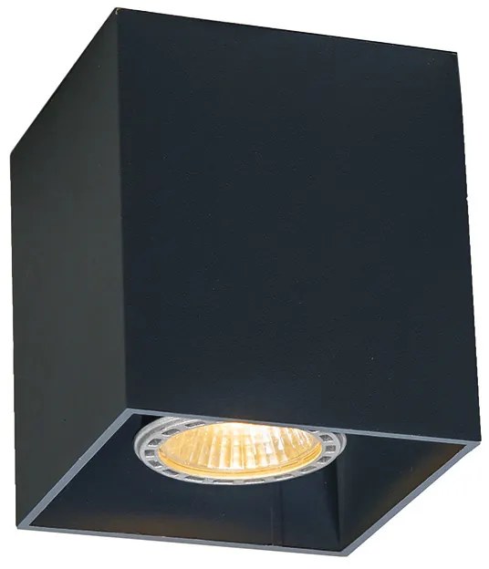 LED Foco inteligente preto c/ WiFi GU10 - Qubo Moderno