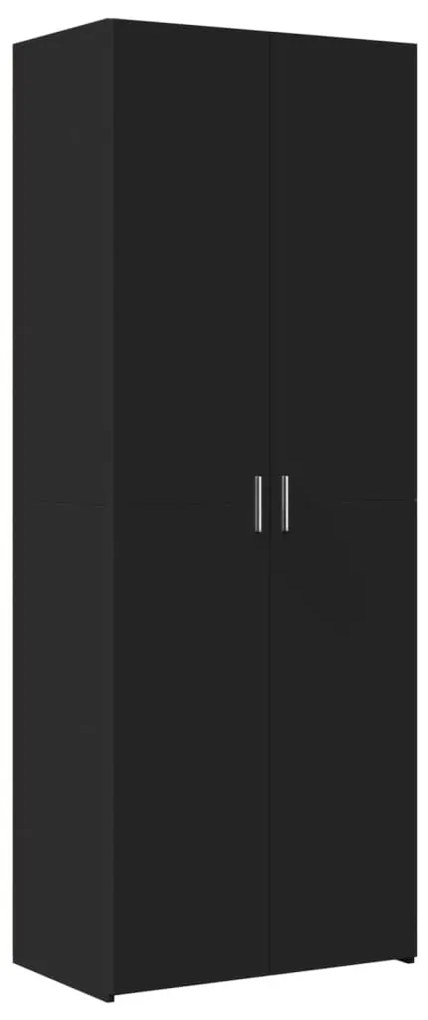 Armário de arrumação 70x42,5x225 cm derivados de madeira preto