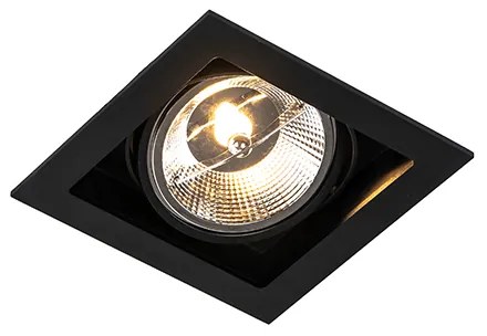 Foco embutido moderno preto 18 cm regulável - Artemis 111 Moderno