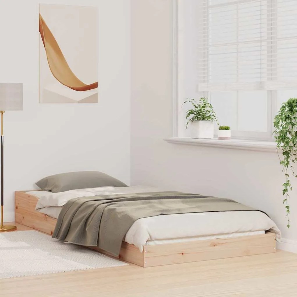 Estrutura da Cama Castanho 80 x 200 cm Madeira de pinho maciça