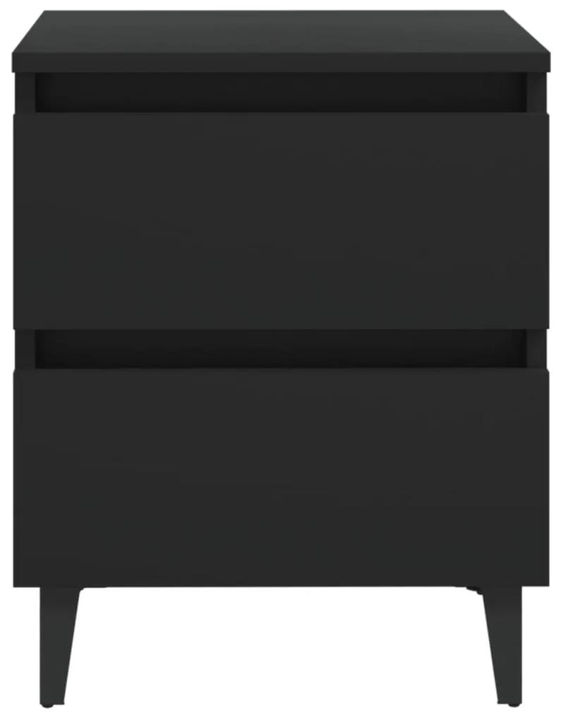 Mesa de cabeceira 40x35x50 cm contraplacado preto