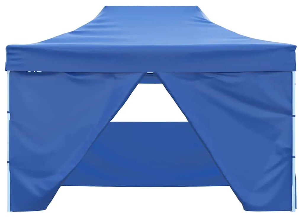 Tenda dobrável profissional festas 4 paredes 3x4m aço azul