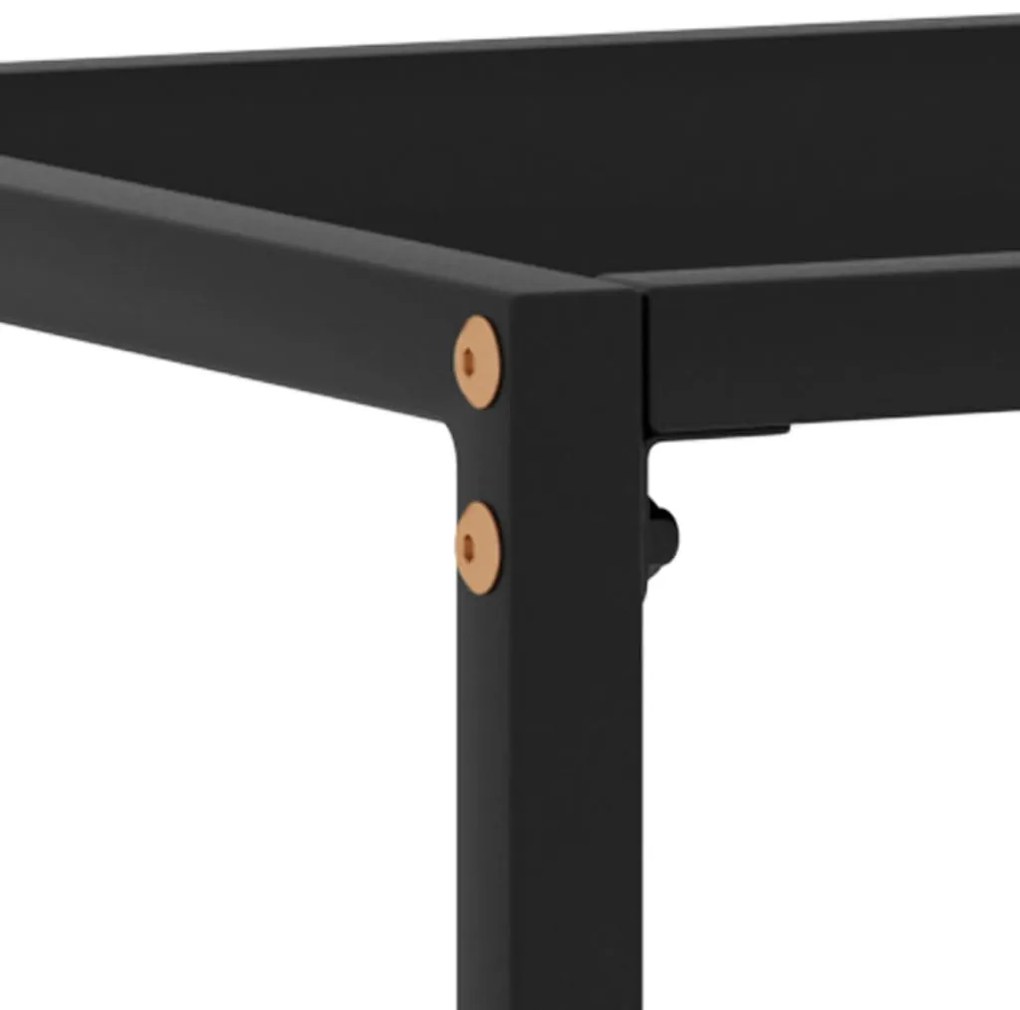 Mesa consola 60x35x75 cm vidro temperado preto