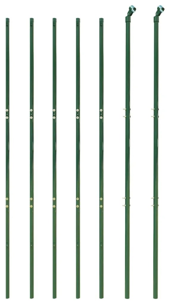 Cerca de malha de arame 2x10 m aço galvanizado verde