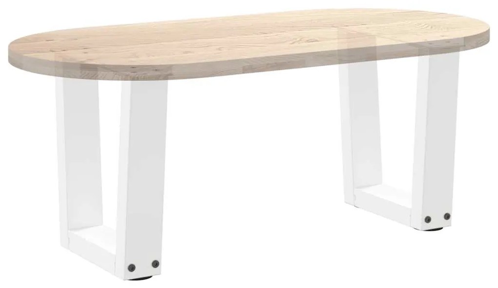 Pés para mesa de centro em V, 2 peças, branco, 40x(30-31,3) cm, aço