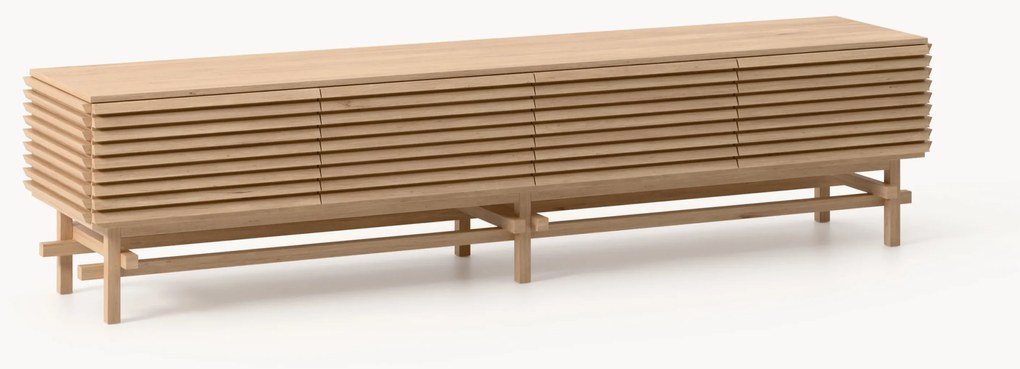 Móvel de TV grande em madeira de carvalho Pierce