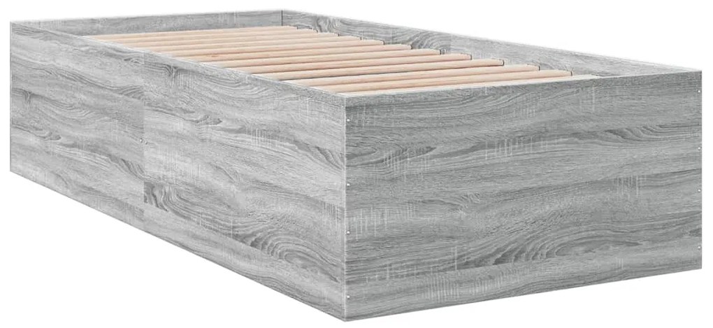 Estrutura cama 75x190 cm derivados de madeira cinzento sonoma