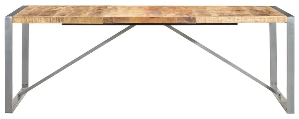 Mesa de jantar 220x100x75 cm madeira de mangueira maciça áspera