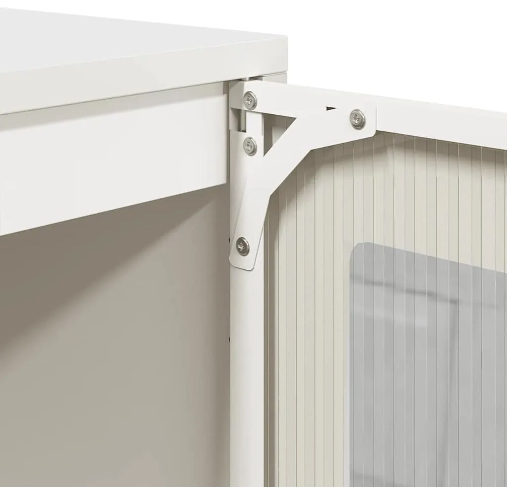 Aparador 100,5x39x107 cm aço laminado a frio branco