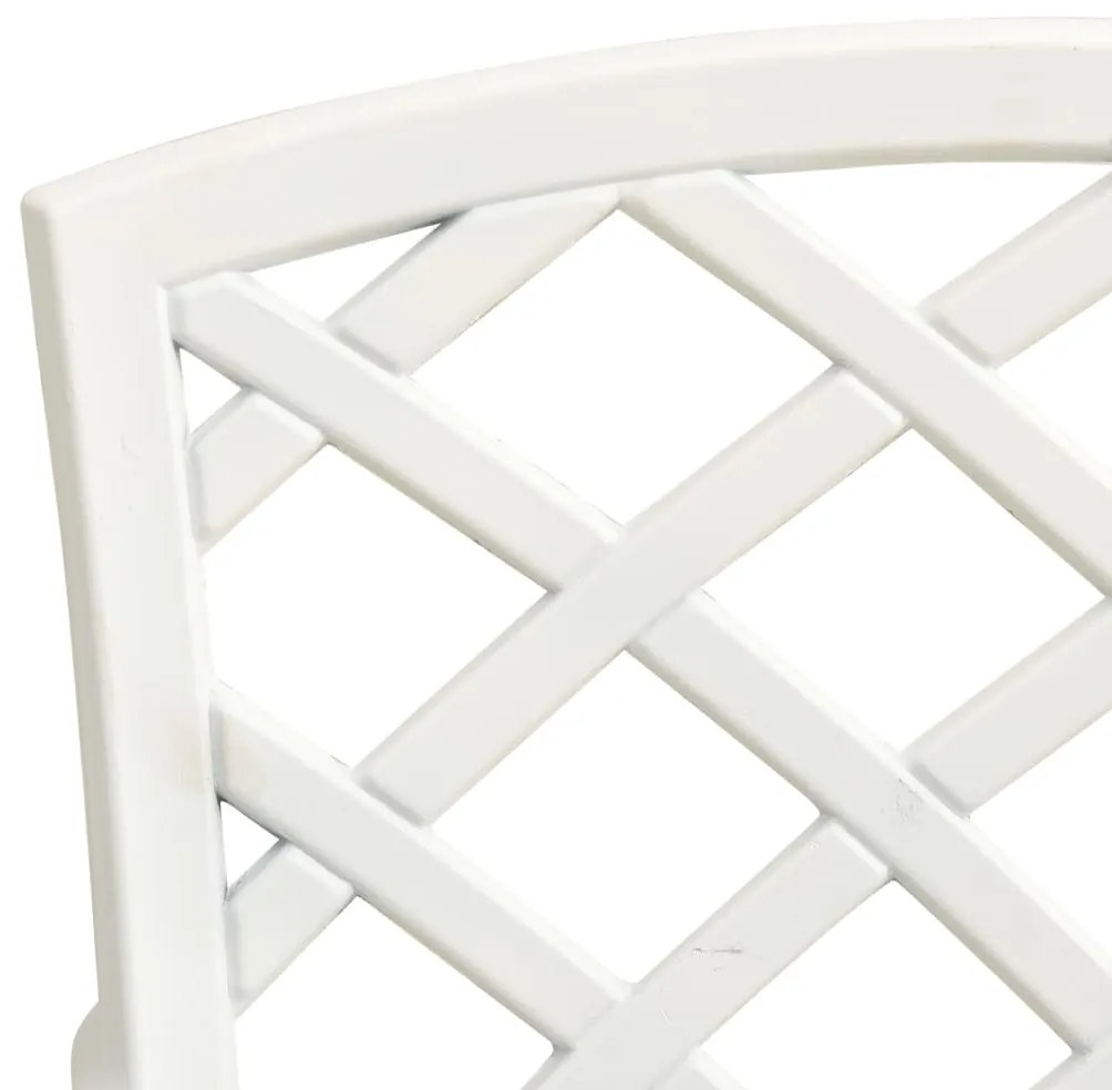 3 pcs conjunto de bistrô alumínio fundido branco