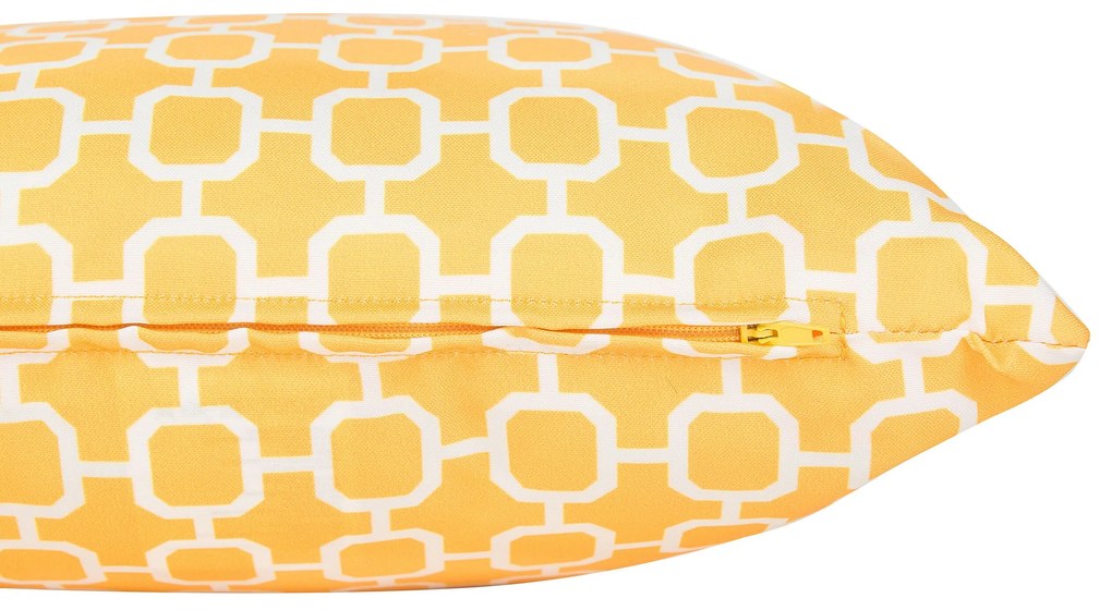 Conjunto de 2 almofadas de jardim com padrão amarelo 40 x 70 cm ASTAKOS Beliani
