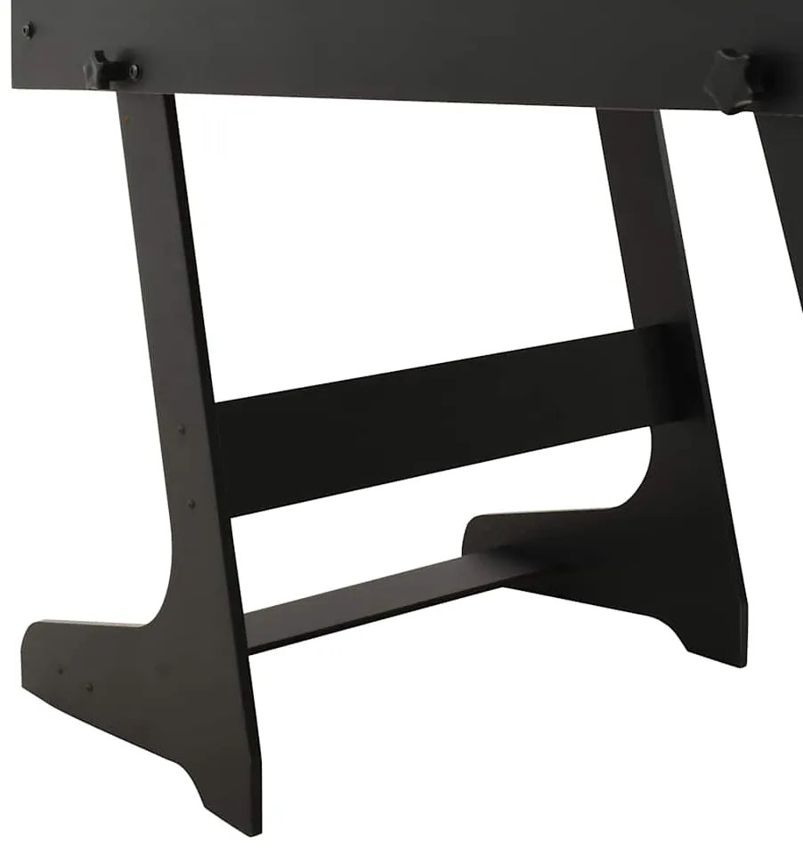 Mesa de matraquilhos dobrável 121x61x80 cm preto